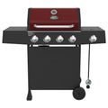 4 Burner Propane Gas Grill with Side Burner in Red H184