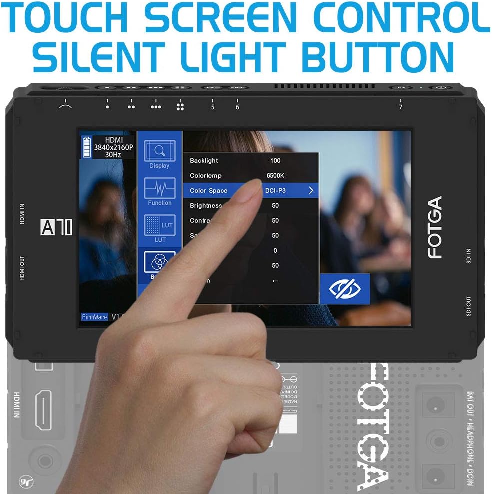 7 Inch FHD IPS Touch Screen Field Monitor with 3G SDI & HDMI 4K Input/Output A98343
