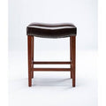 Blue Leather Barstool 2 Pcs Set N9298