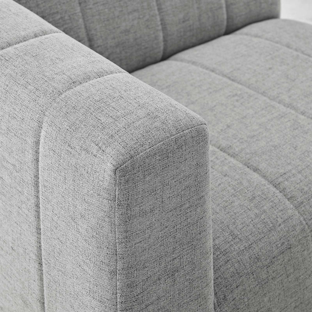 Light Grey Fabric Loveseat Sofa H1029
