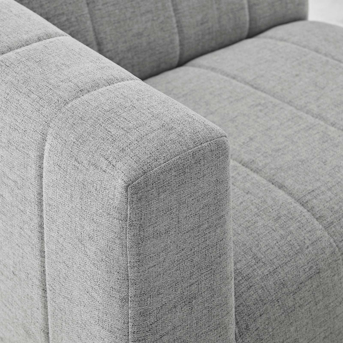 Light Grey Fabric Loveseat Sofa H1029