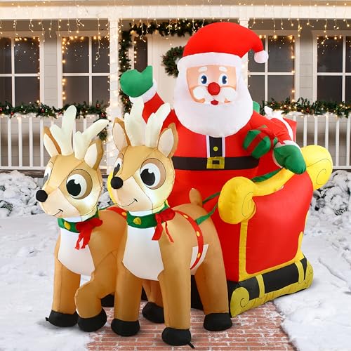 6 FT Inflatable Christmas Yard Decoration with Built-in LED A21129