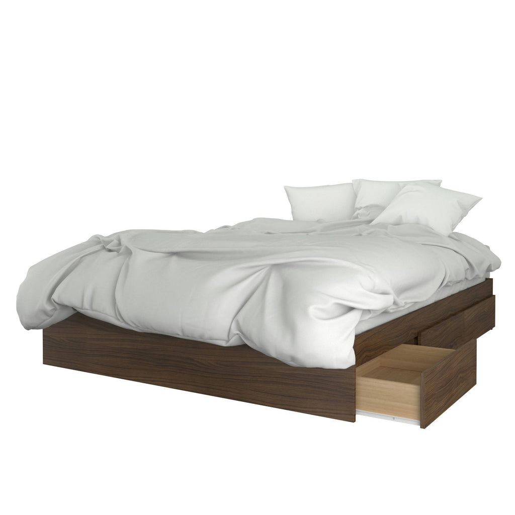 4 Piece Queen Size Bedroom Set Walnut White G3347