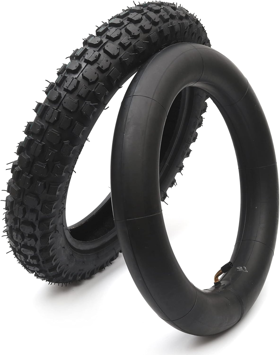 3.00-12 Knobby Motocross Dirt Bike Tire and Tube Set with TR87 Valve Stem L3055