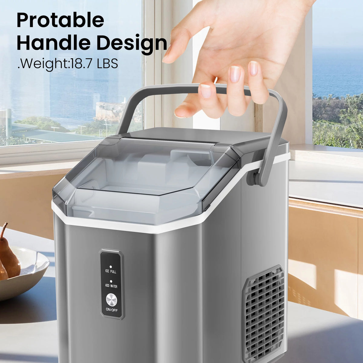 Portable Countertop Nugget Ice Maker 34lbs/24H X965728