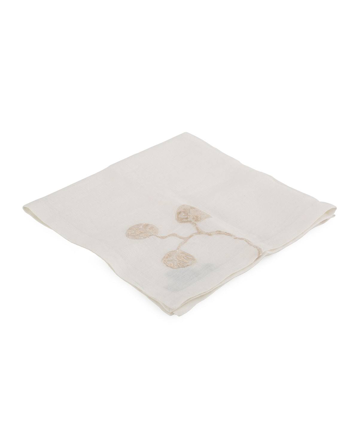 Botanical Leaf Dinner Napkin Set of 4 R351