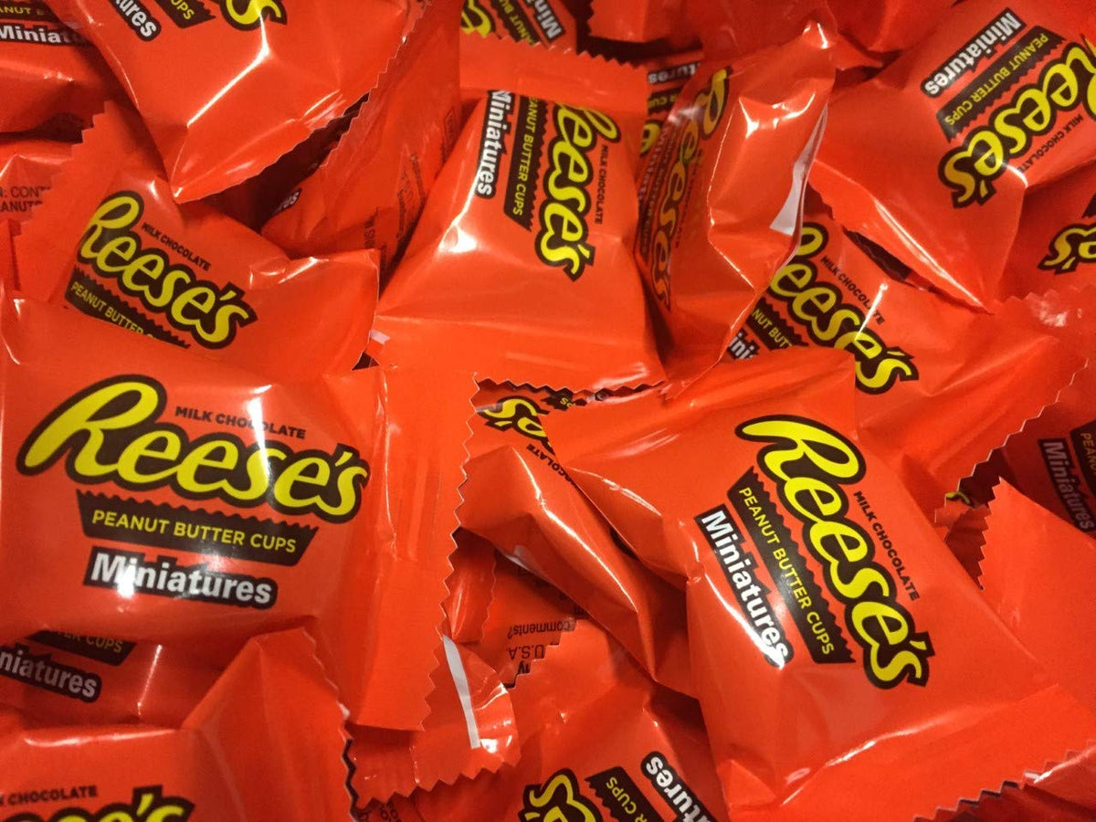 Peanut Butter Chocolate Cups, Individually Wrapped Miniature Size, 5 Pounds B38818