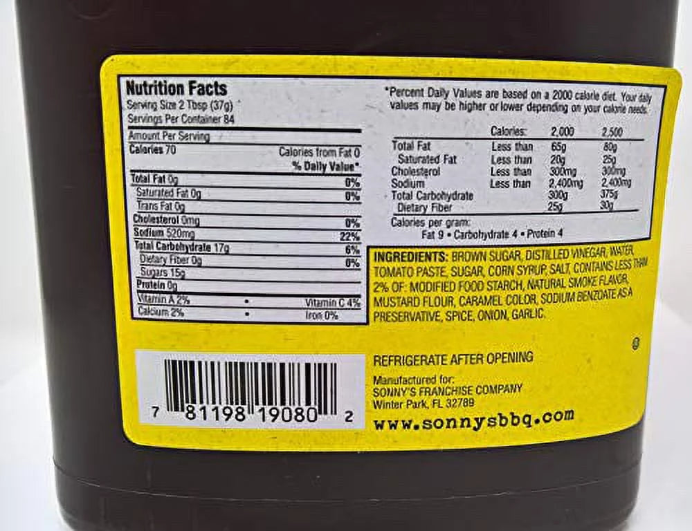 Sweet Bar B Q Sauce 84oz E7616