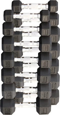 Rubber Coated Hexagon Dumbbells Pairs N39075