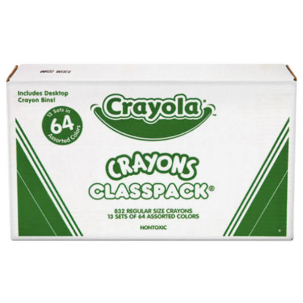 13 Caddies of 64 Regular Crayons N874938