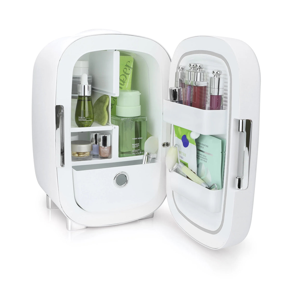White 7L Mini Fridge with Mirror Door I17570