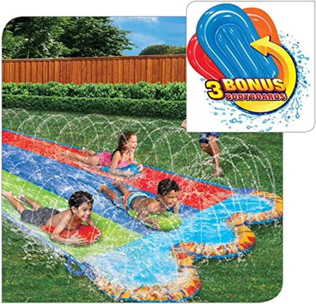 16 Ft Water Slide with 3 Bodyboards J92569