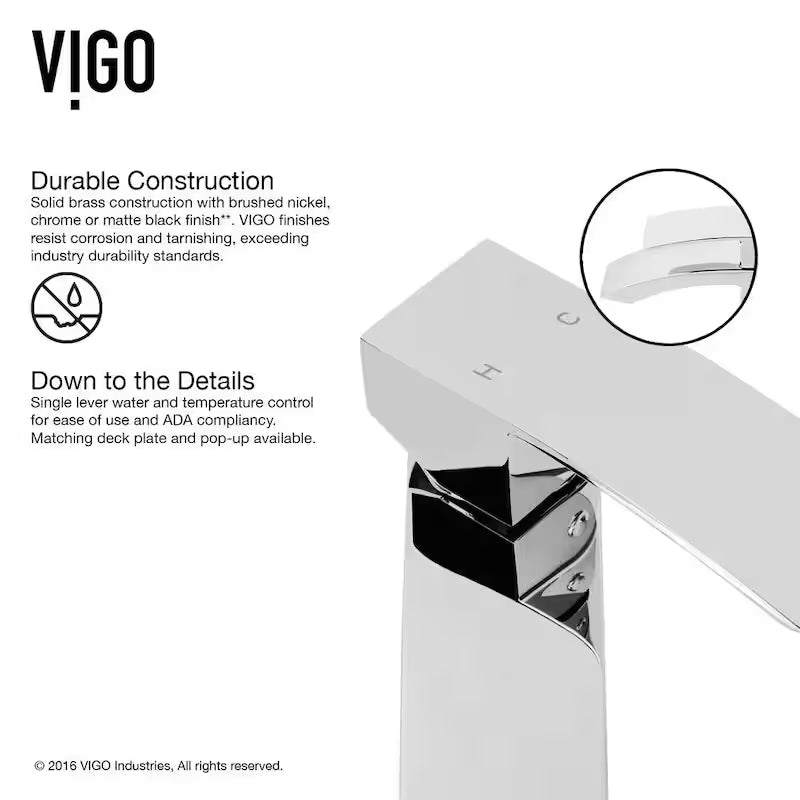 Single Handle Bathroom Vessel Faucet in Chrome R174440