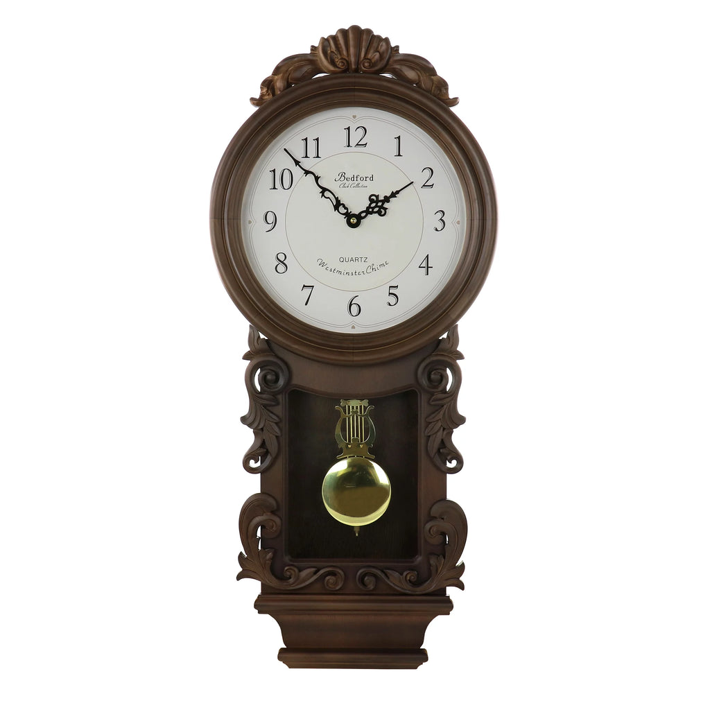 Chestnut Chiming Pendulum Wall Clock S4085