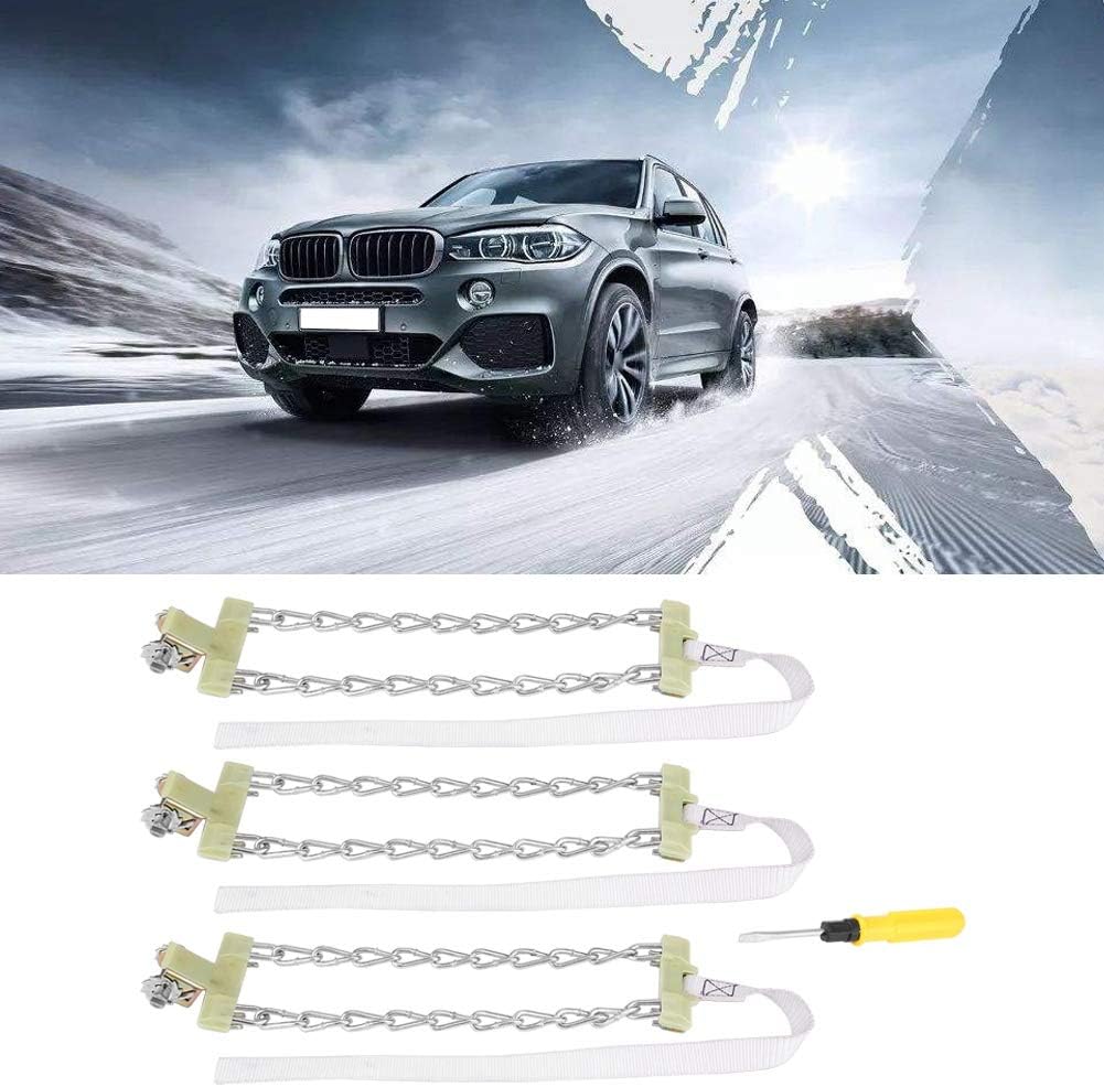 3pcs Steel Tire Chain for Car Truck SUV E54477