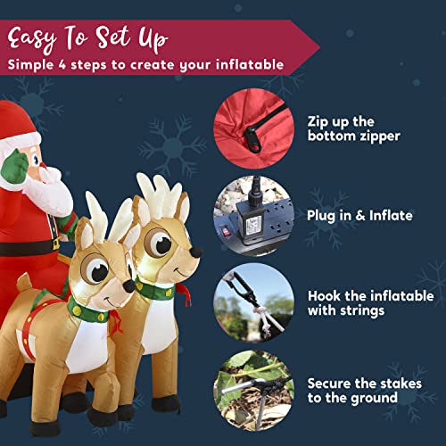 6 FT Inflatable Christmas Yard Decoration with Built-in LED A21129