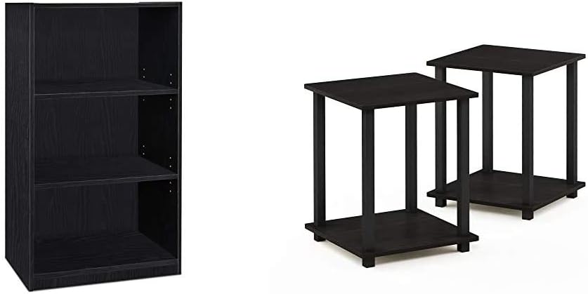 3-Tier Adjustable Shelf Bookcase and End Table T205097