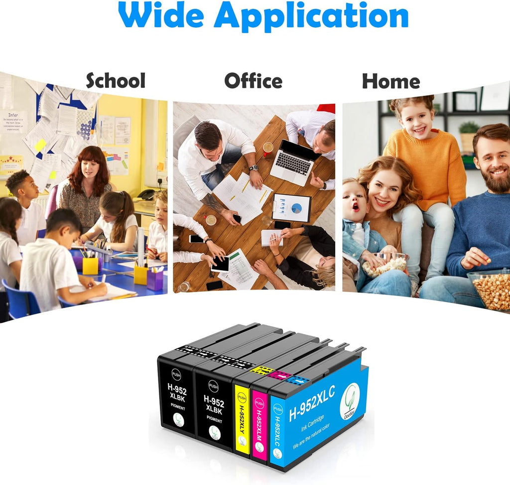 Compatible Ink Cartridges for HP 952 952XL Replacement High Yield 5 Pack H1965