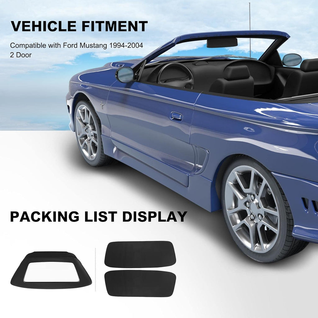 Black Convertible Soft Top with Plastic Window X6130
