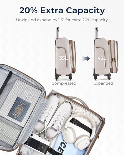 Gray 20 inch Softside Carry-On Luggage with Spinner Wheels T176453