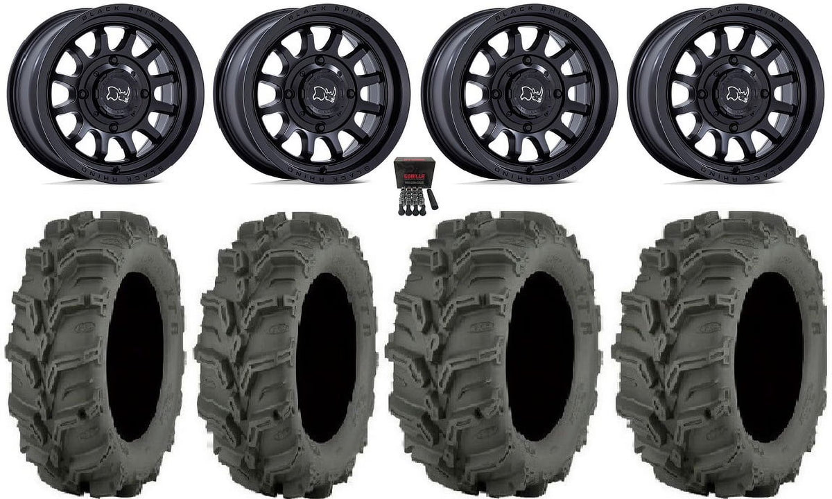 Black Rhino Rapid 14" Wheels 27" Mud Lite XTR Tires C108928