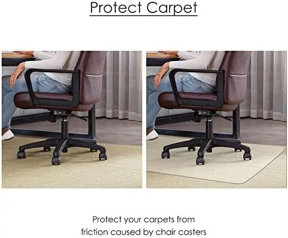 PVC Desk Chair Mat for Low Pile Carpets 48"x36" F331629