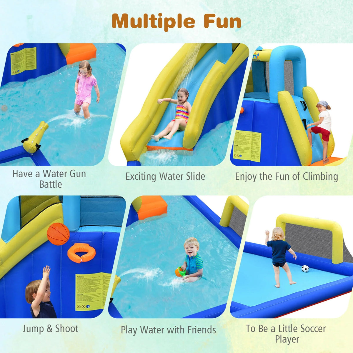 Inflatable Climbing Wall Water Slide Bounce House W25235