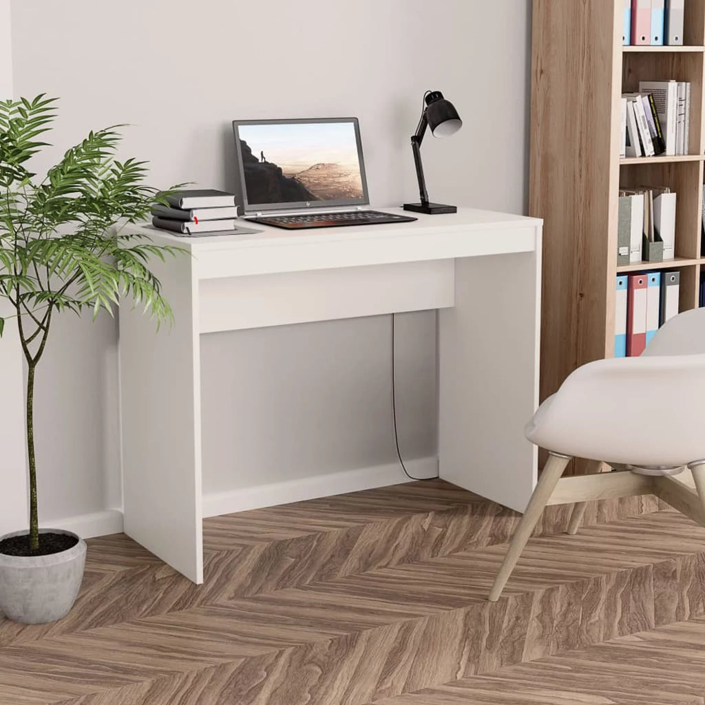 White Chipboard Computer Desk U69520