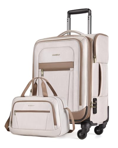 Gray 20 inch Softside Carry-On Luggage with Spinner Wheels T176453