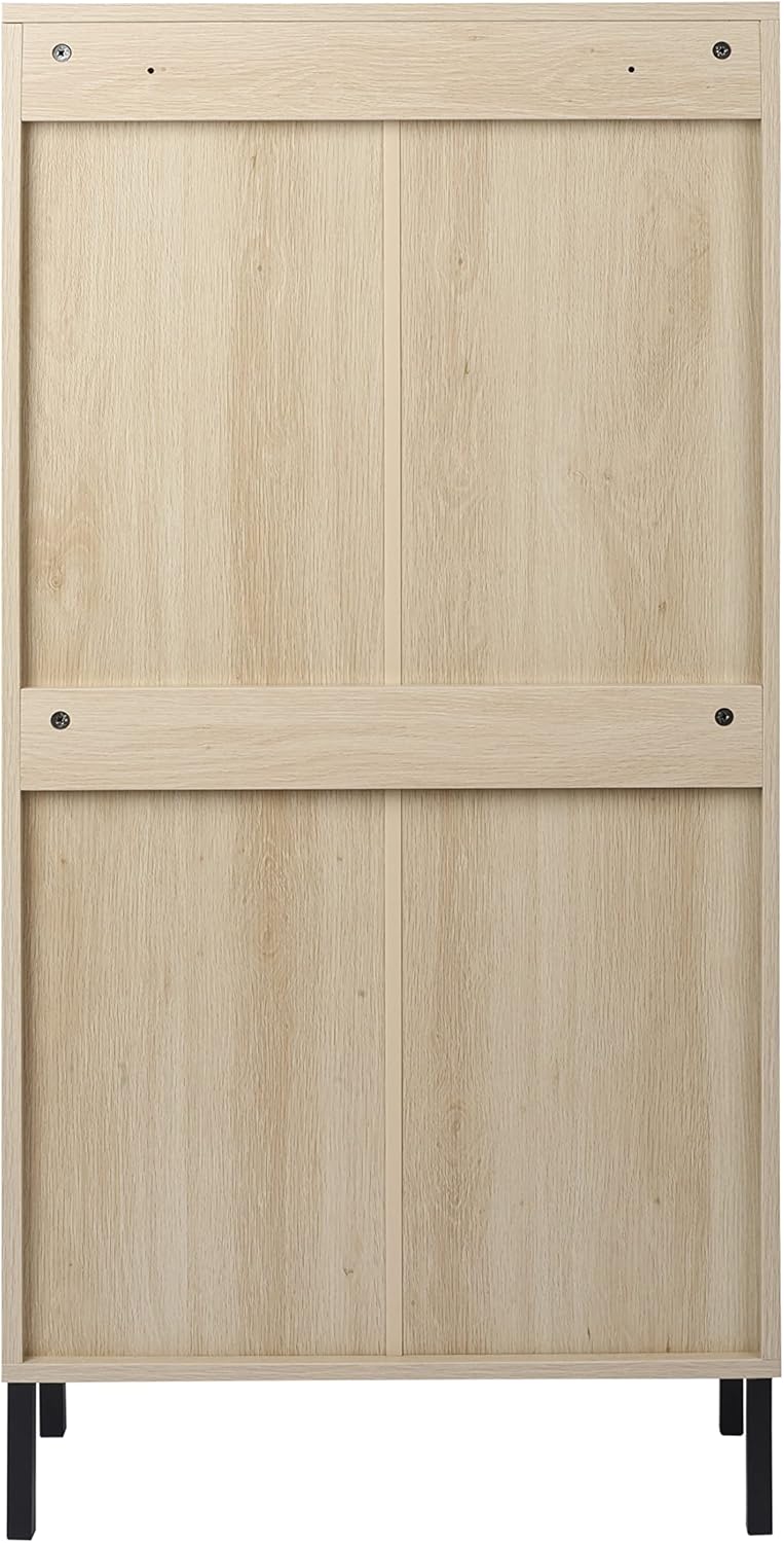 White Freestanding Slim Storage Cabinet J160