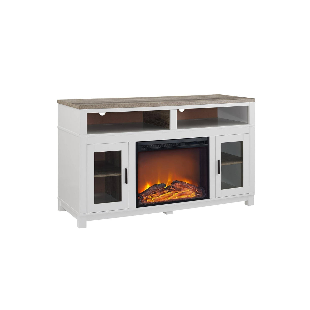 White Electric Fireplace 60 in. TV Stand G90291