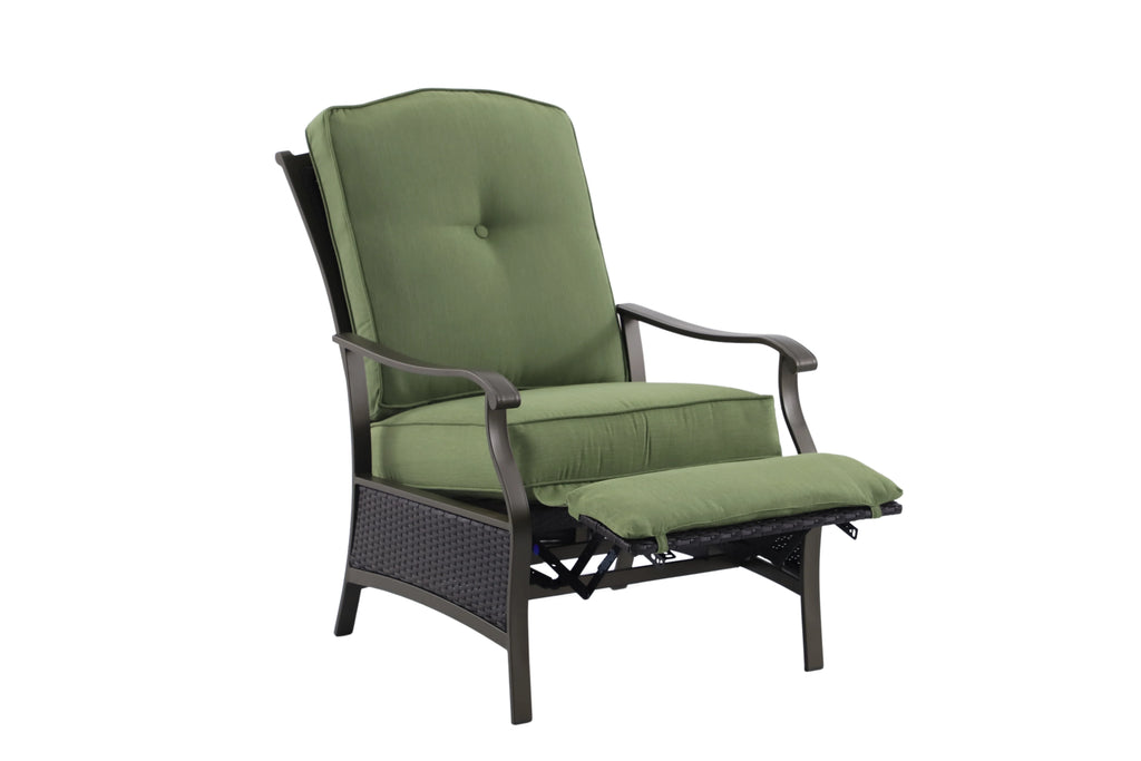 Green Steel Outdoor Recliner L9706