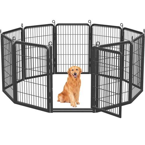 32" Height 10 Panels Metal Dog Playpen X96567