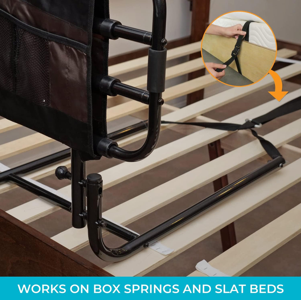 Adjustable Bed Rail with Organizer Pouch Z683