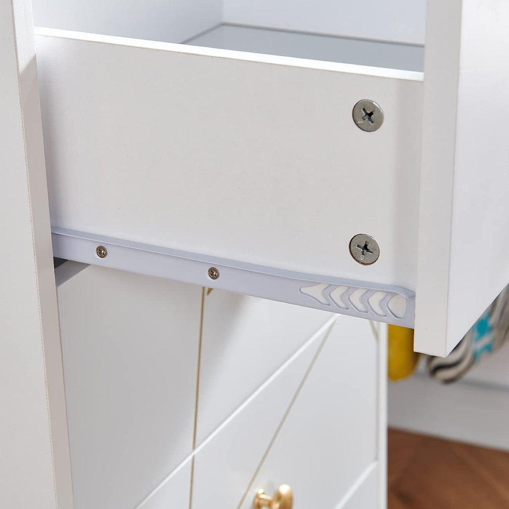 White Wood 4 Drawer Chest of Drawer E8382