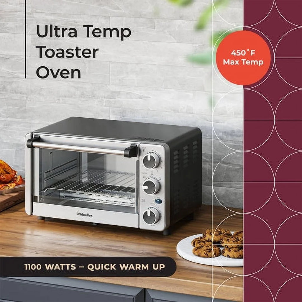 Stainless Steel 4 Slice Toaster Oven with 30 Minute Timer G6384