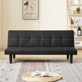 Black PU Convertible Sofa Bed M71558