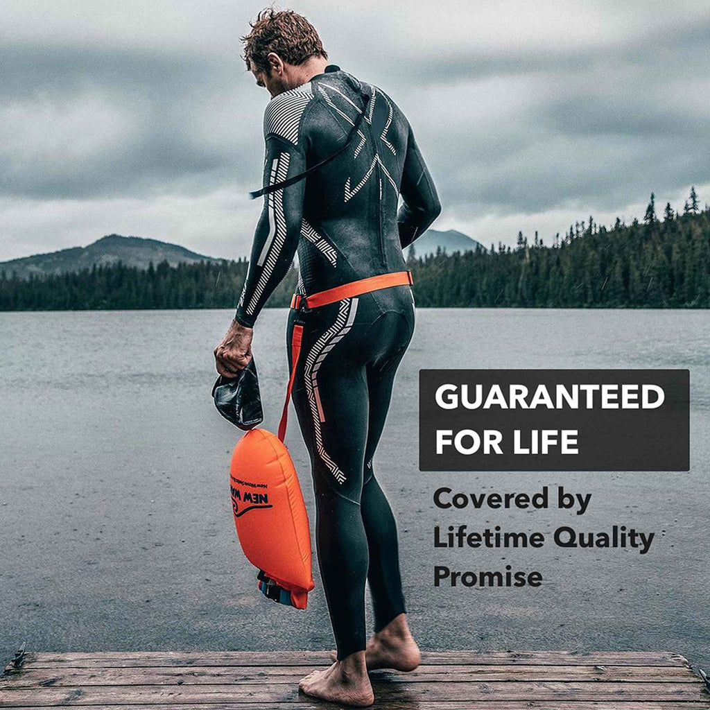Swim Buoy Drybag for Open Water Swimmers, 20 Liter Orange PVC F876727