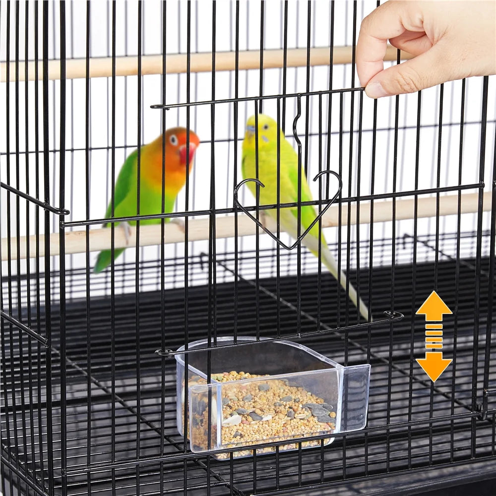 Black Flight Cage with Rolling Stand D8236