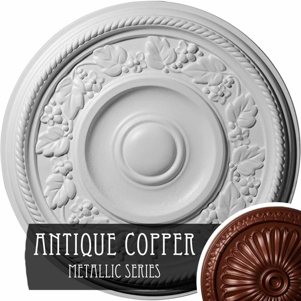 Hand-Painted Pewter Ceiling Medallion L8456