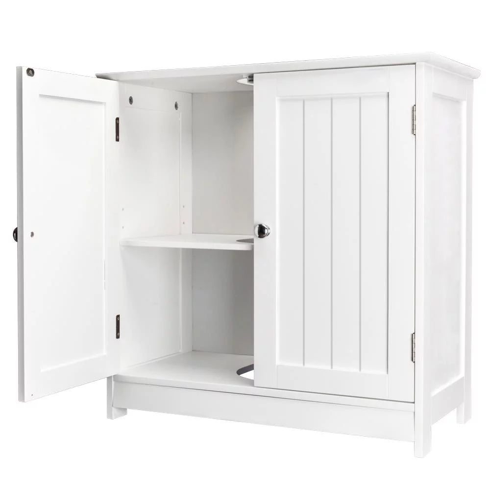 White Under Sink Bathroom Vanity Cabinet with Shelves M314