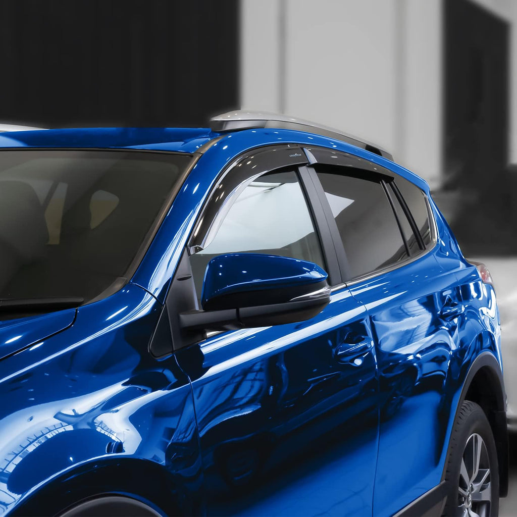 Shatterproof Side Window Deflectors for Toyota RAV4 2013-2018, Tape-on Rain Guards, 4 pcs U965