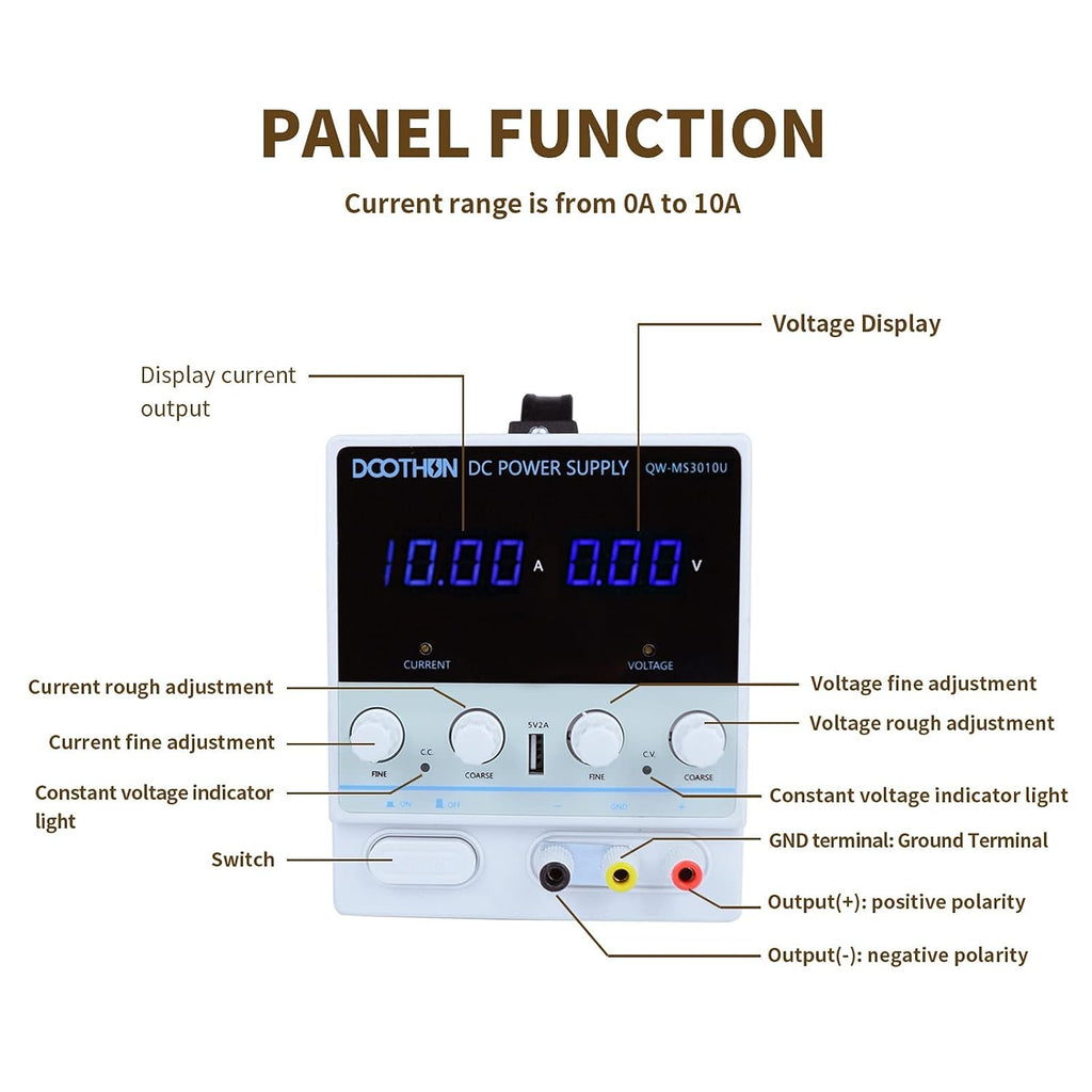 30V/10A Adjustable Switching Regulated Bench Power Supply with LED Display P724640