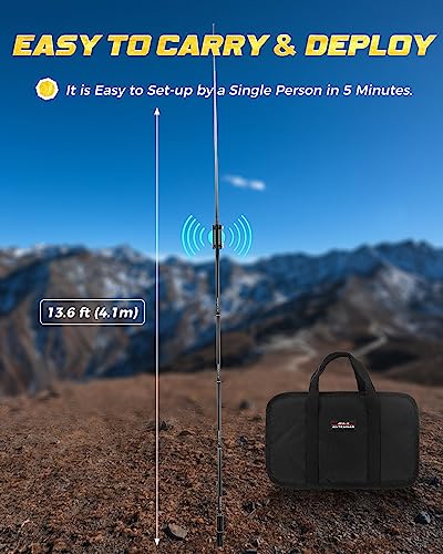 HF Vertical Antenna 7MHz-50MHz 40m-6m 8 bands 4.1 Meter T91571