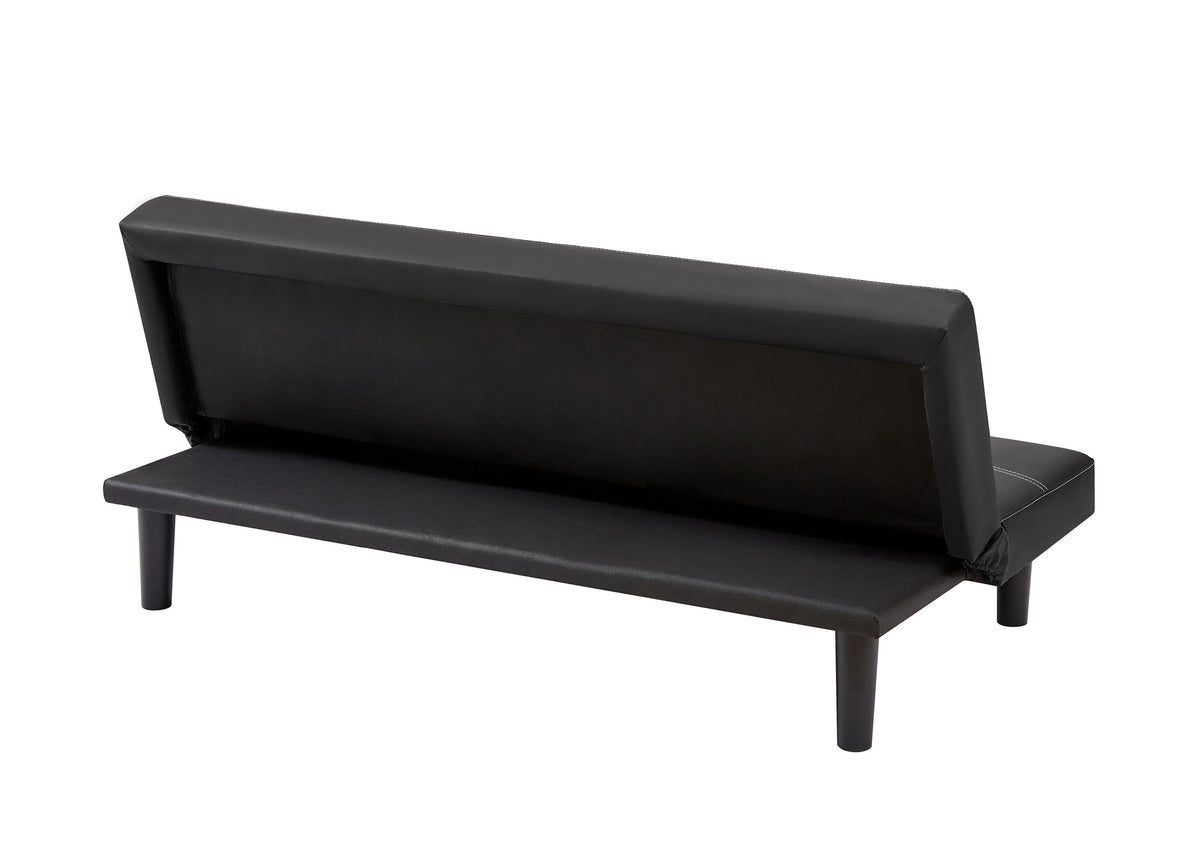 Black PU Convertible Sofa Bed M71558