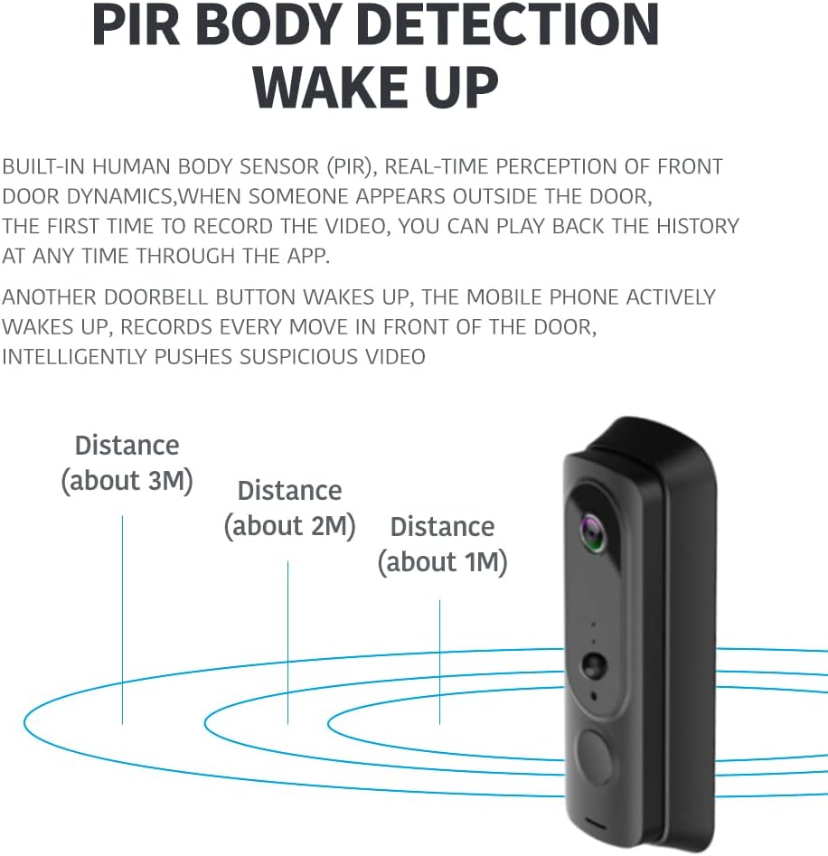 2 Pc Smart WiFi Video Doorbell Security Camera with Night Vision C89887