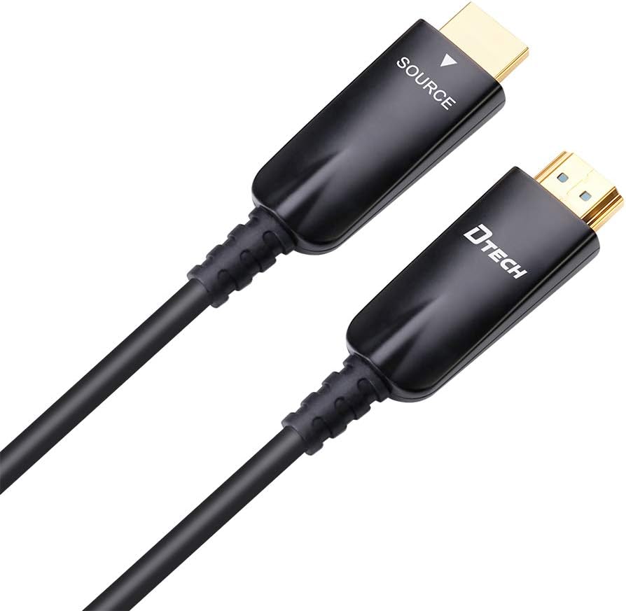 100ft Fiber Optic HDMI Cable 4K 30Hz 1080p 60Hz Black Pack of 2 R359