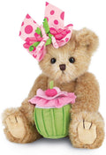 10” Tall Stuffed Teddy Bear with Plush Cupcake U78155