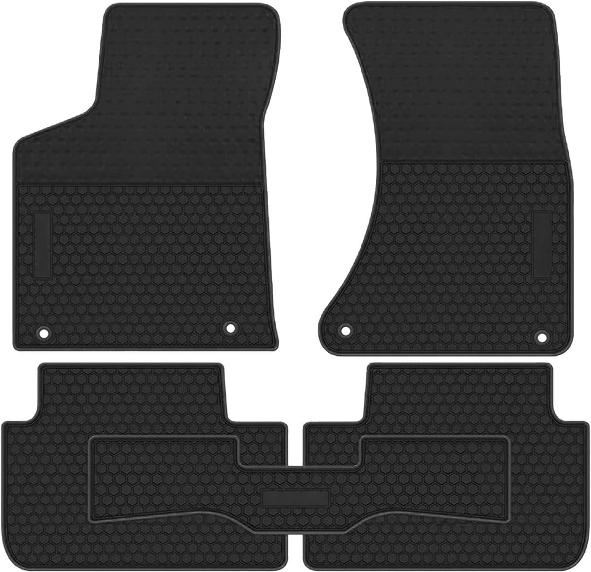 All Weather Floor Liners Heavy Duty Rubber Front & Rear Car Mats Full Black I395724