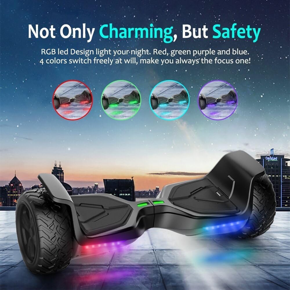 8.5'' All Terrain Off-Road Hoverboard with Bluetooth Speaker, LED Lights L916977